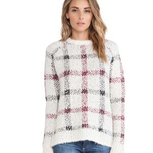 Theory wool alpaca blend plaid sweater